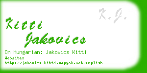 kitti jakovics business card